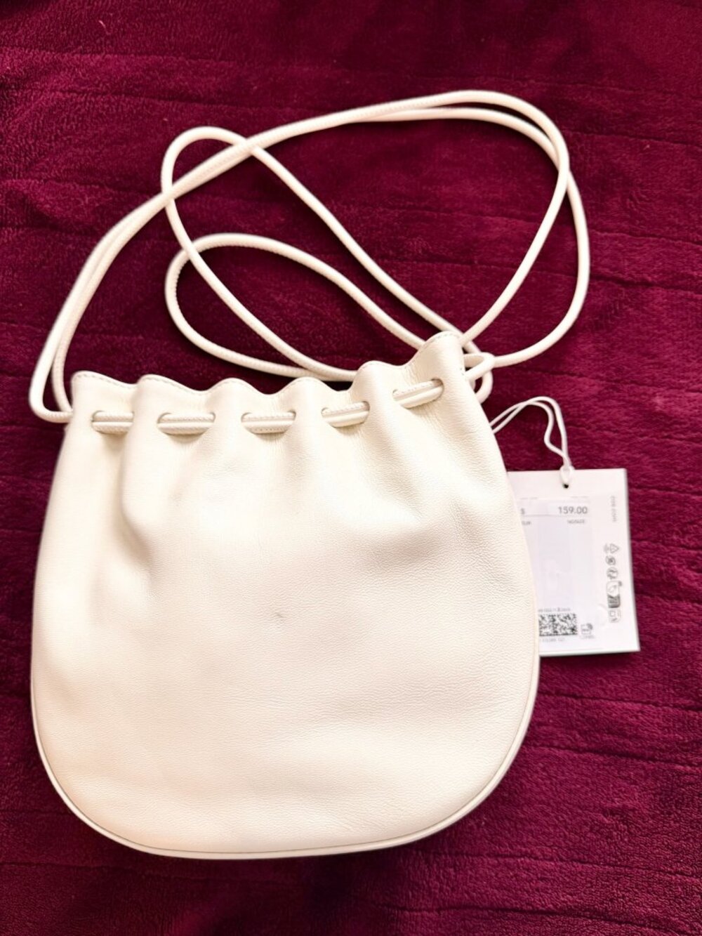 NEW COS GATHERED POUCH BAG - LEATHER